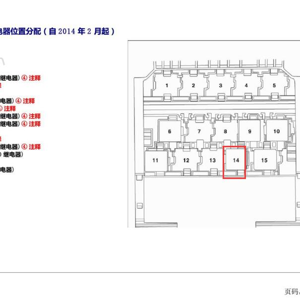 2015年大众宝来空调继电器安装位置