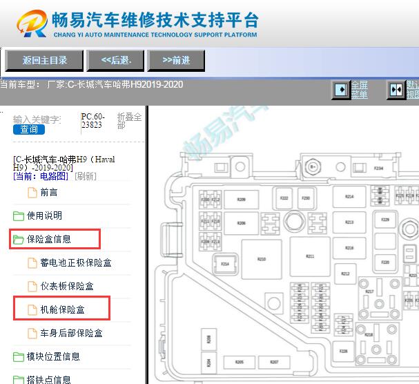 2019-2020年哈弗H9机舱保险盒资料