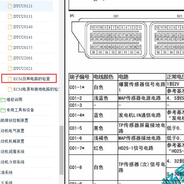 2015-2018年铃木启悦CAS16 发动机针脚定义
