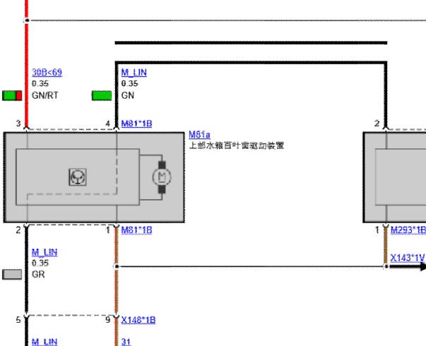 2021年宝马325LI百叶窗电路图