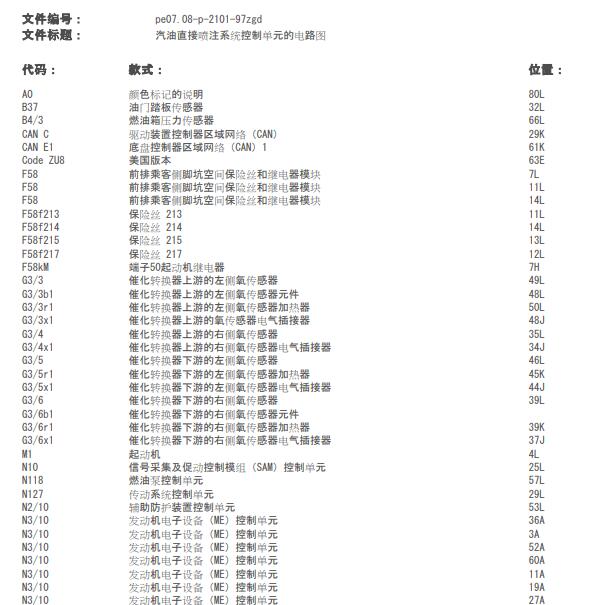 2017年奔驰G500 176980 发动机电路图