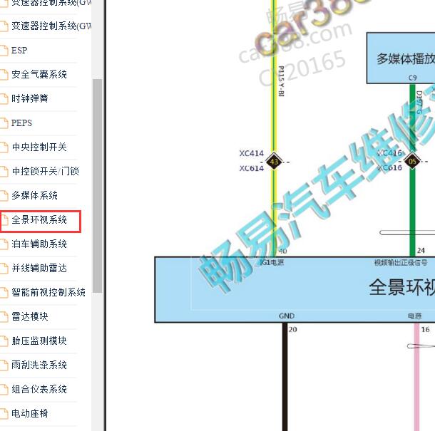 2019年哈弗H6 全景影像系统电路图