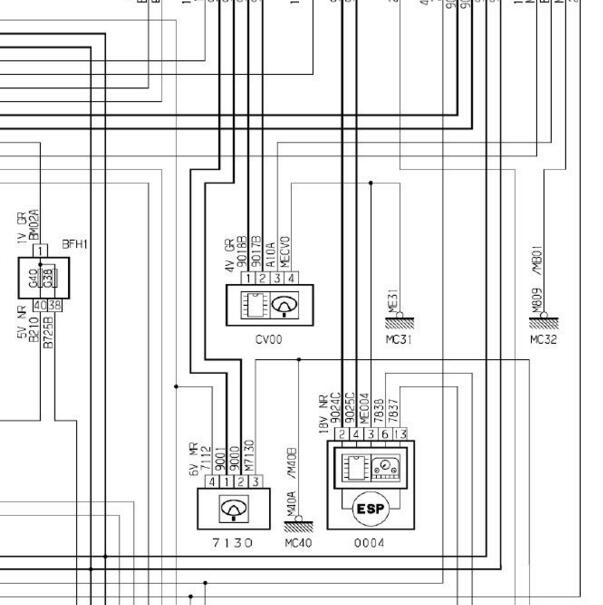 2011-2012年雪铁龙C5制动液传感电路图