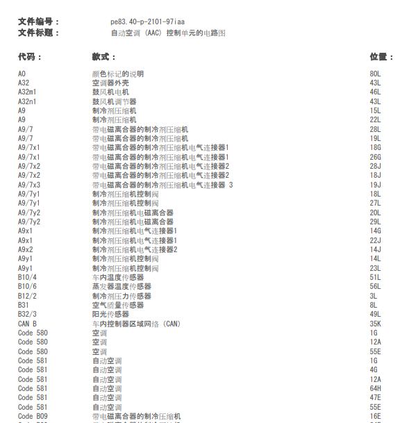 2018年奔驰GLA200空调压缩机电路图