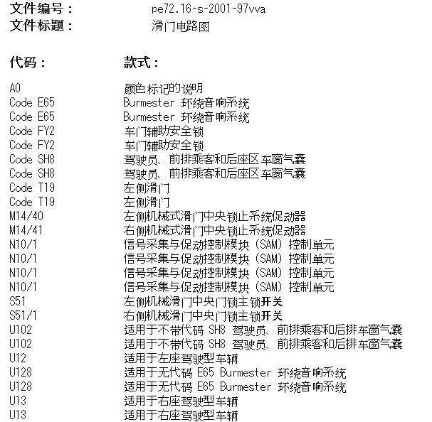 2014年奔驰V250电动中门电路图