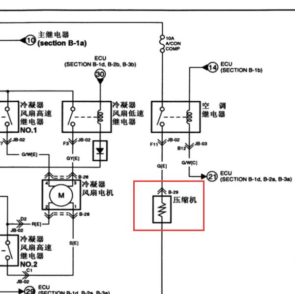 2003年起亚Optima 压缩机电路图