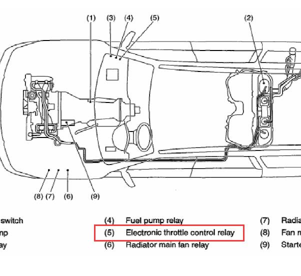 2008年斯巴鲁森林人节气门继电器位置