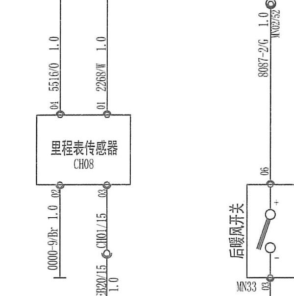 2015年依维柯仪表和车速传感器电路图