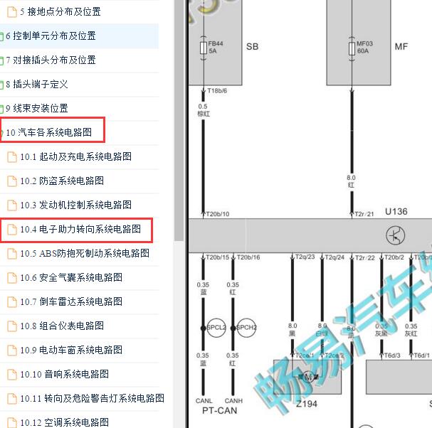 2015-2016年北汽绅宝X25转向系统电路图