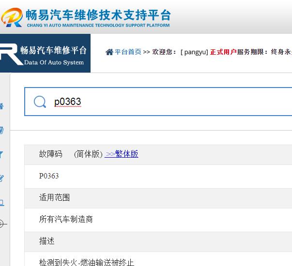 奥迪A3 P0363故障码资料