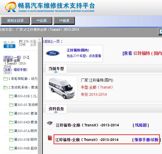 2013-2014年福特全顺维修手册