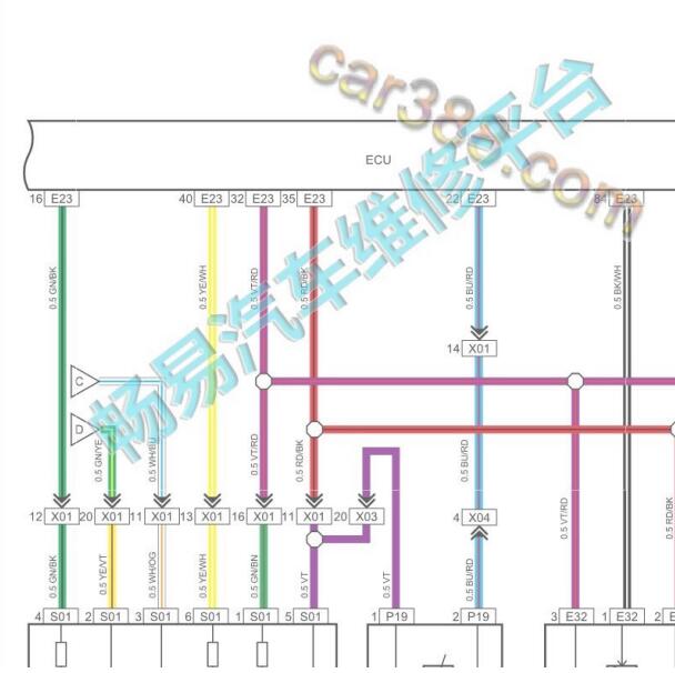 2023年神骐T30 DAM16KL发动机电路图