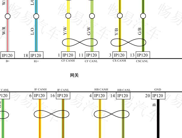 2019年吉利帝豪GL网关电路图和针脚图资料