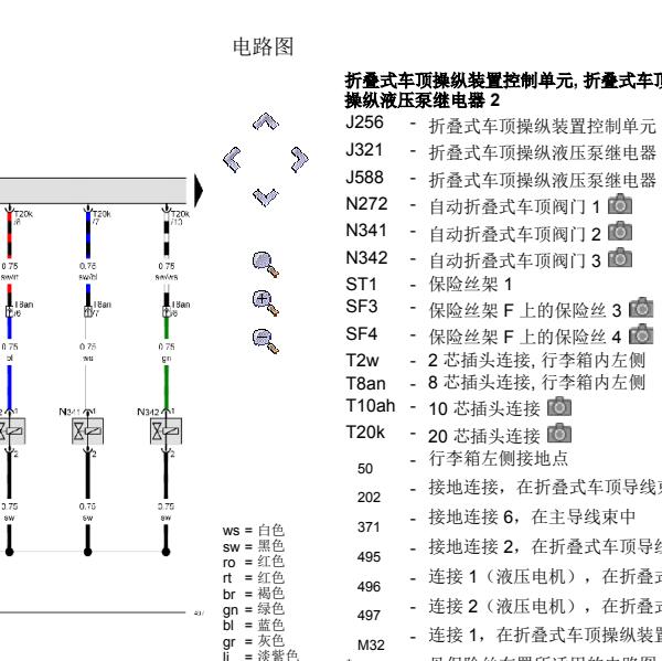 2009年奥迪A5软顶电路图