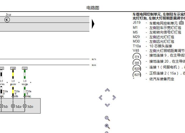 2013年大众POLO转向灯和J519车载电网控制单元电路图资料