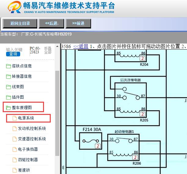 2019年哈弗H9起动机继电器电路图