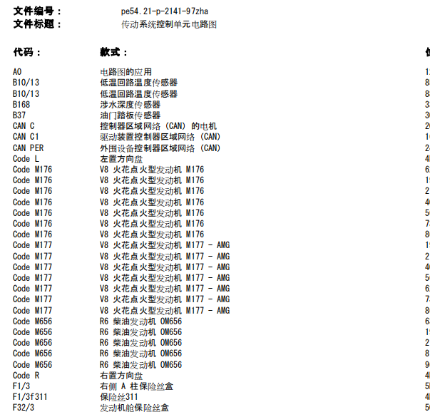 2020年奔驰G350传动模块电路图