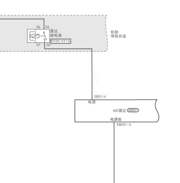 2022年零跑C11前雷达电路图