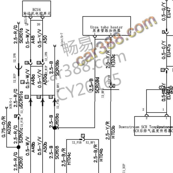 2021年江淮帅铃T8 HFC4DB2-2E发动机电路图