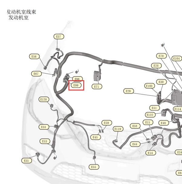 2021年日产轩逸CVT变速箱电子油泵继电器位置