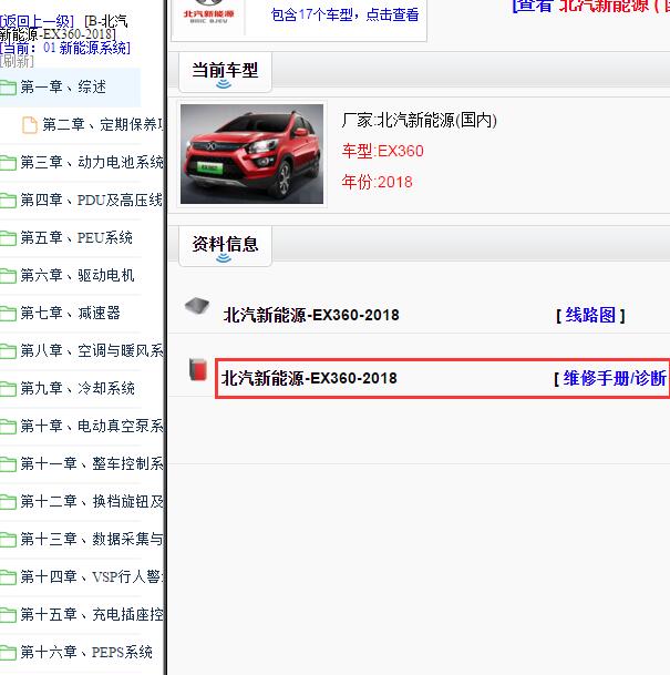 2018年北汽新能源EX360全车维修手册
