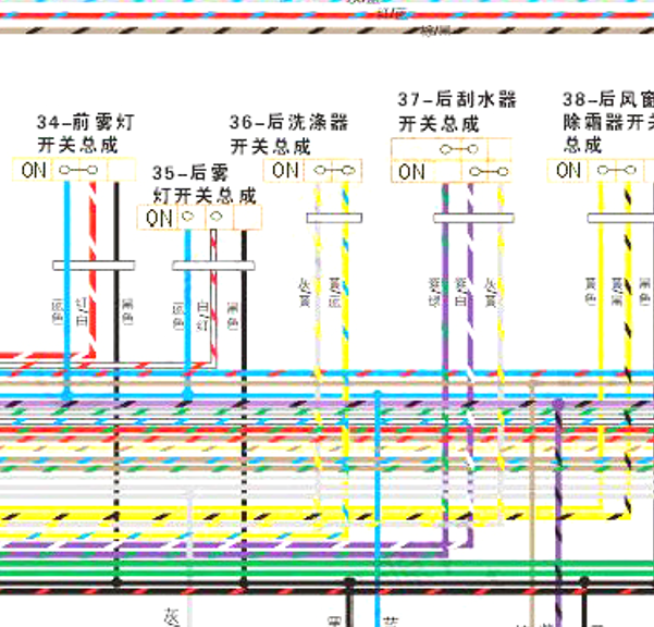 2009年长安铃木奥拓后雾灯电路图