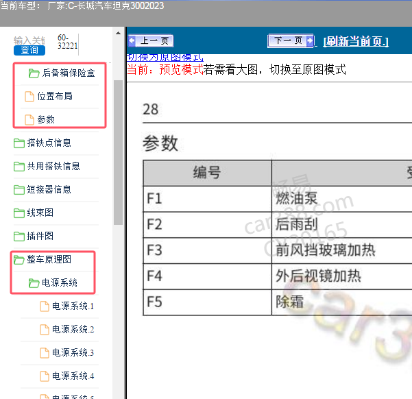 2023年长城坦克300后部保险盒模块电路图和保险说明