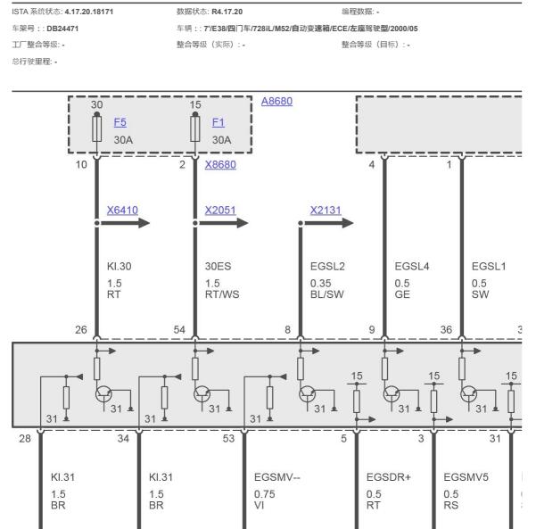 2000年宝马IL变速箱电路图与位置