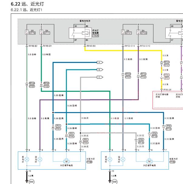 2022年天际ME5大灯电路图