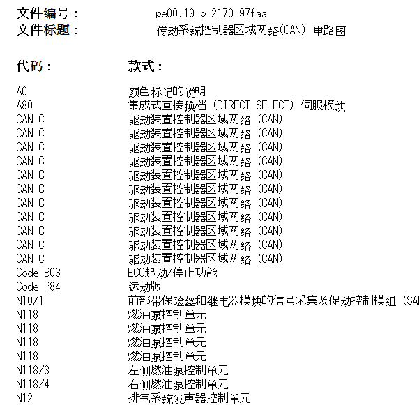 2013年奔驰C180通讯电路图