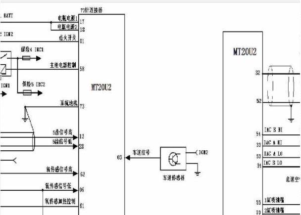 德尔福MT20U2电脑针脚和电路图资料