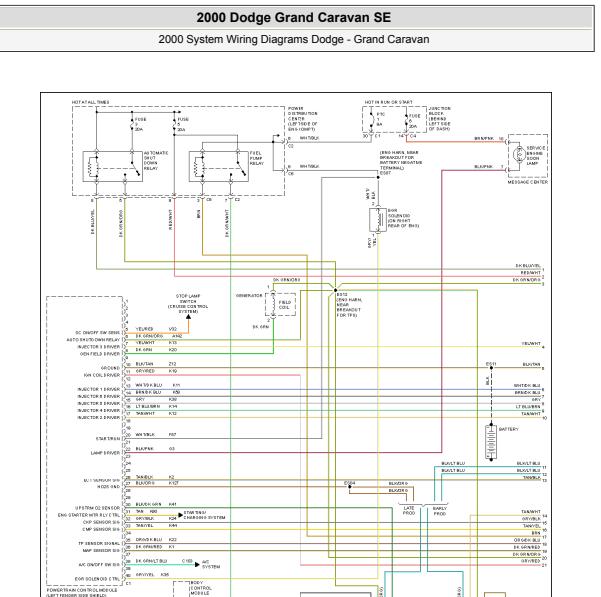 2000年道奇凯领3.0发动机电路图