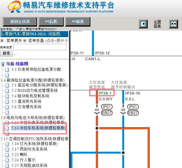 2021年零跑T03 IP38电路图