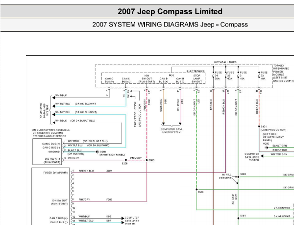 2007年吉普指南者ABS电路图