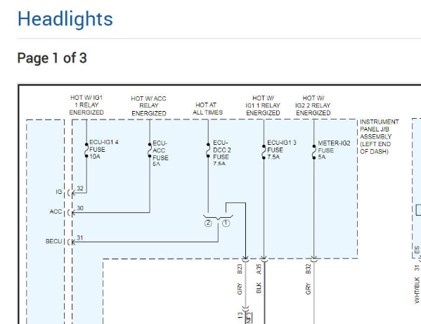 2020年雷克萨斯UX200大灯电路图