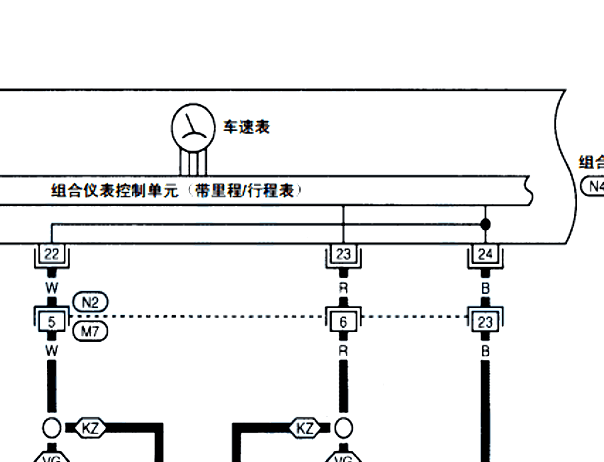 2011年日产D22仪表电路图资料