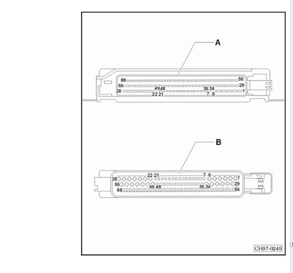 2006年大众帕萨特变速箱针脚图