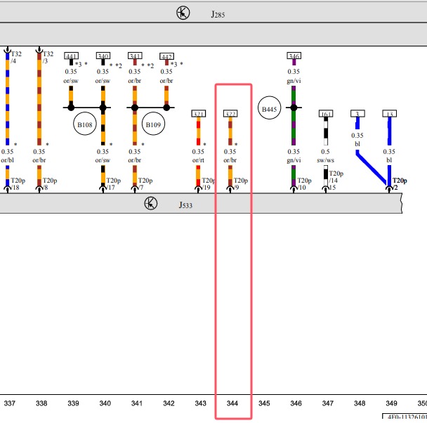 2011年奥迪A6 OBD14号线接网关电路
