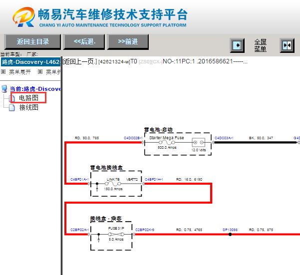 2021年路虎发现全车电路图