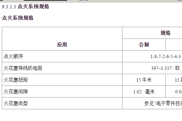 2011年雪佛兰科迈罗点火顺序资料