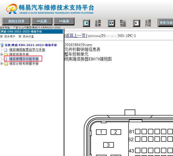 2021-2022年飞凡ER6整车控制器针脚资料