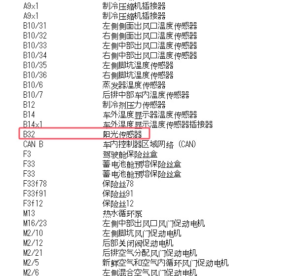 2017年奔驰R320阳光传感器电路图