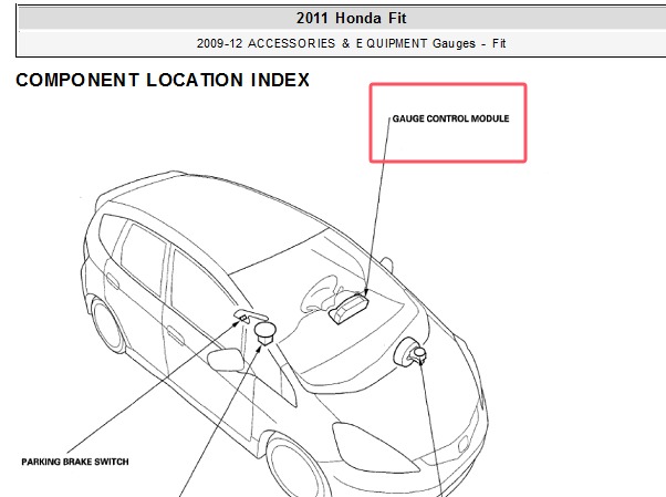 2011年本田飞度网关电脑位置