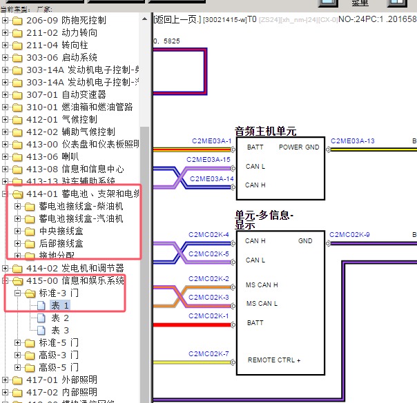 2013年路虎揽胜极光中控显示屏和保险电路图