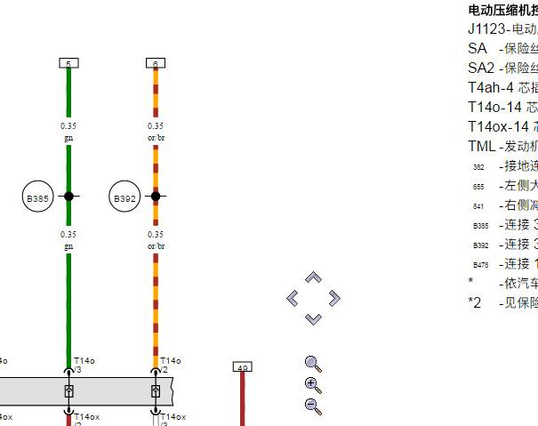 2019年奥迪A6L 空调压缩机电路图资料