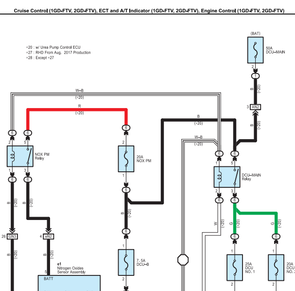 2023年丰田海拉克斯发动机电路图