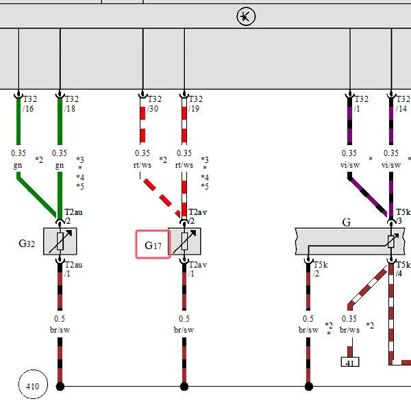 2015年大众朗逸室外温度传感器电路图