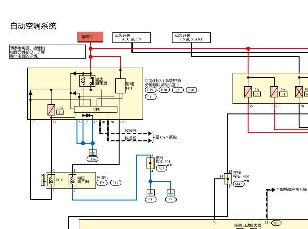 2023年东风日产逍客空调电路图