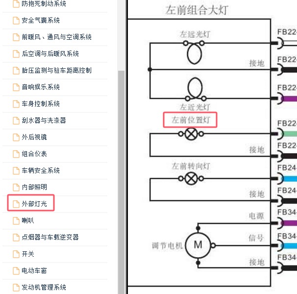 2011年大通V80位置灯电路图