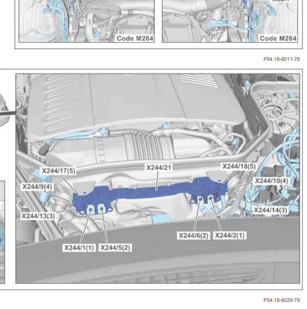 2017年奔驰C200整车线束布置图